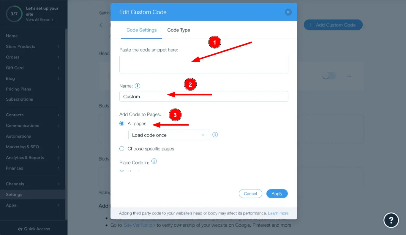 Publish the script code